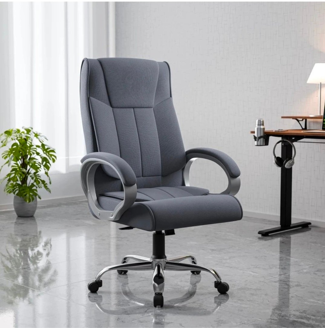 GREEN SOUL Kiev Orthopedic Office Chair | Ergonomic Design with Rocking Function Fabric Office Executive Chair (Grey, DIY(Do-It-Yourself))